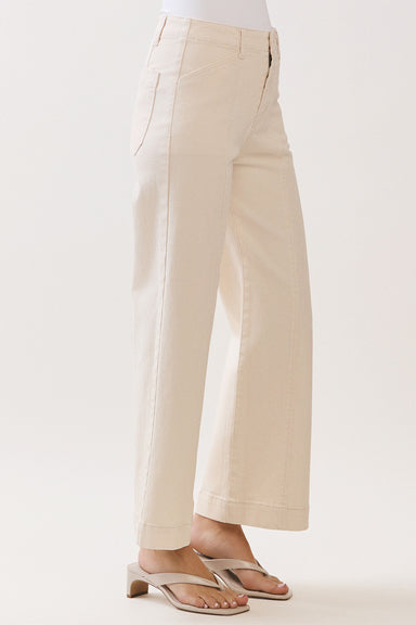 letter to juliet paola wide leg with seam lines ecru side