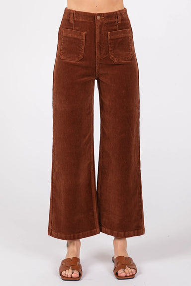 Letter to Juliet - Patch Pocket Corduroy Culotte - Copper - Front