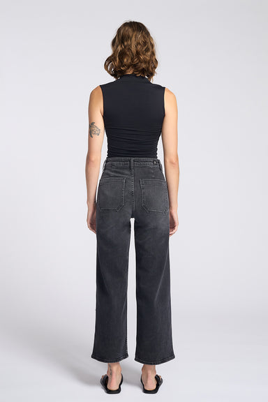 letter to juliet sailor front patch pocket washed black back