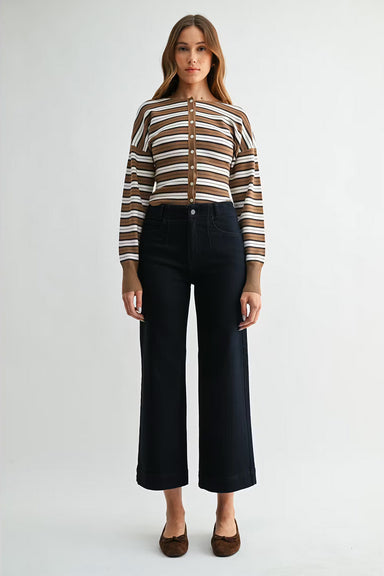 Letters to Juliet Paola A-Line Darted Jean in Blue Black — Front view