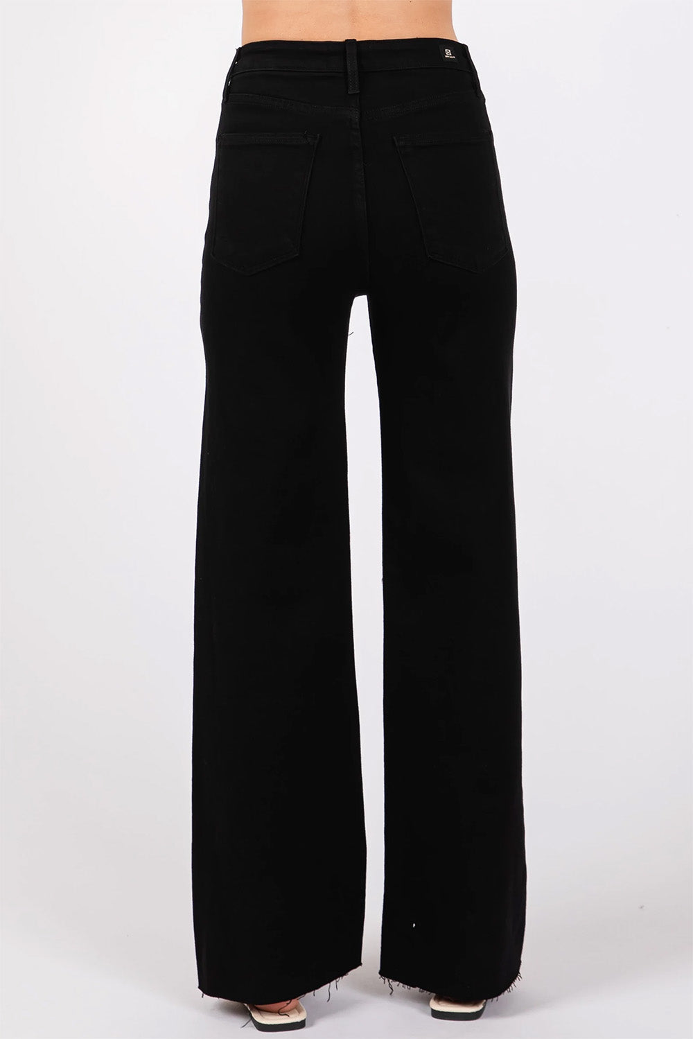 Letters to Juliet Paola A-Line Scissor Cut Jean in Black — Back view