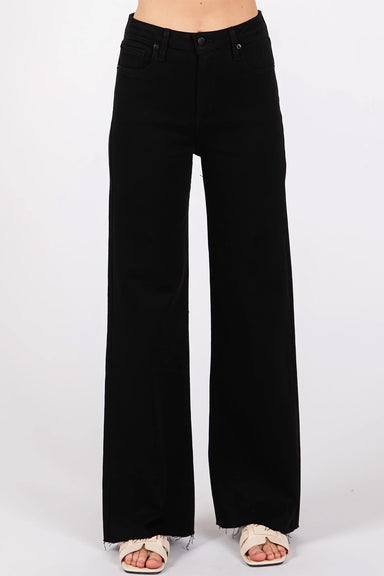 Letters to Juliet Paola A-Line Scissor Cut Jean in Black — Front view