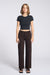 Letters to Juliet Paola A-Line Scissor Cut Jean in Espresso — Front view