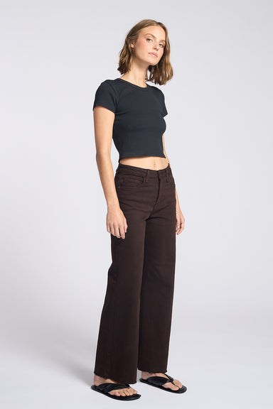 Letters to Juliet Paola A-Line Scissor Cut Jean in Espresso — Quarter view