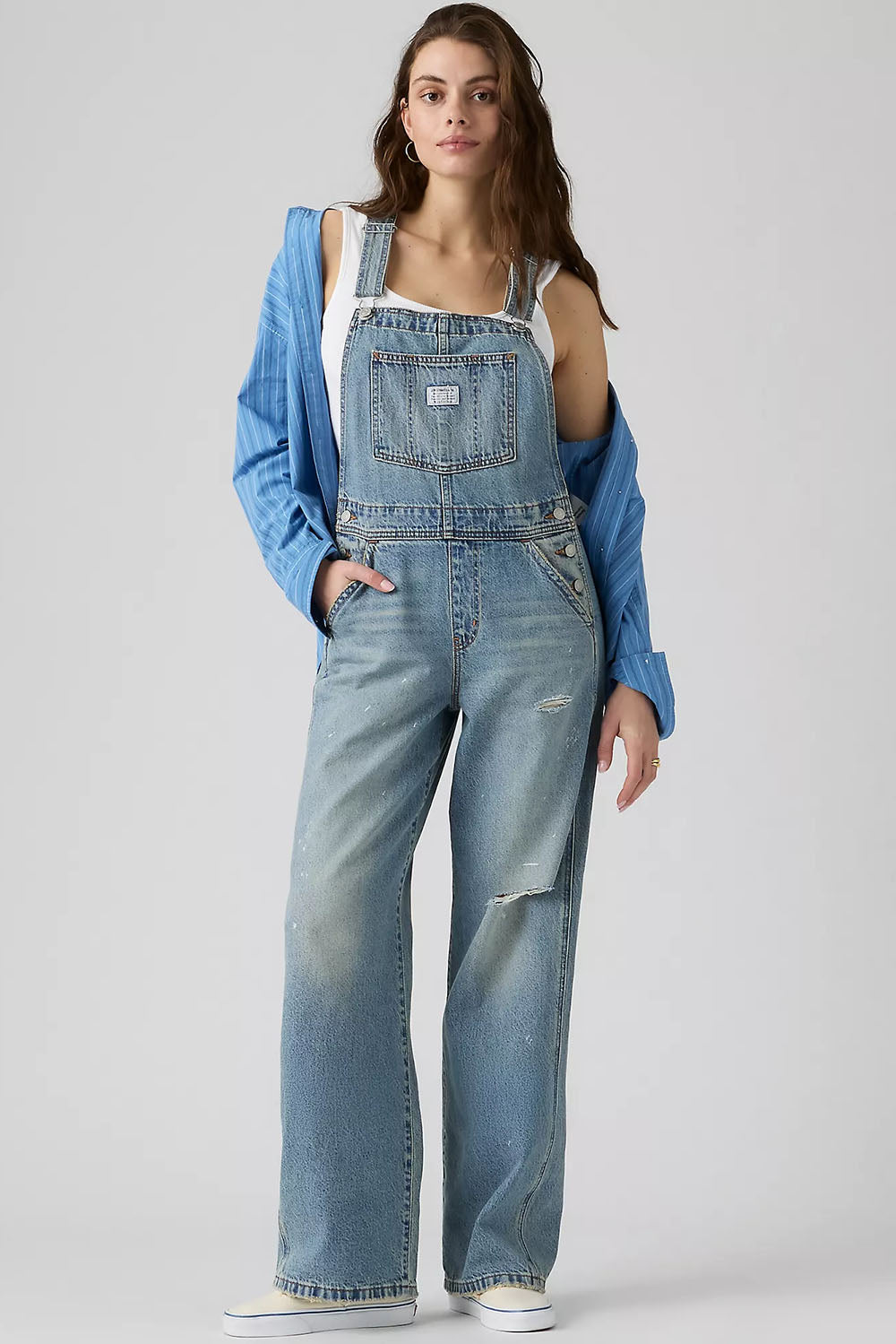 Levi's Baggy Overall in Hi and Welcome — Front view, jacket open