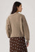 Levi's Charlotte Crewneck Cardigan in Mushroom Heather — Back view