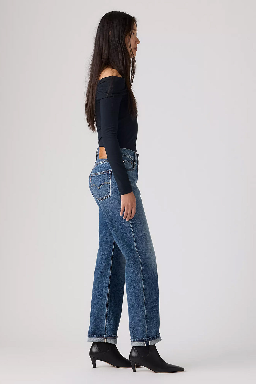 Levis Premium 501 '90s in Work Yourself Selvedge — Side view