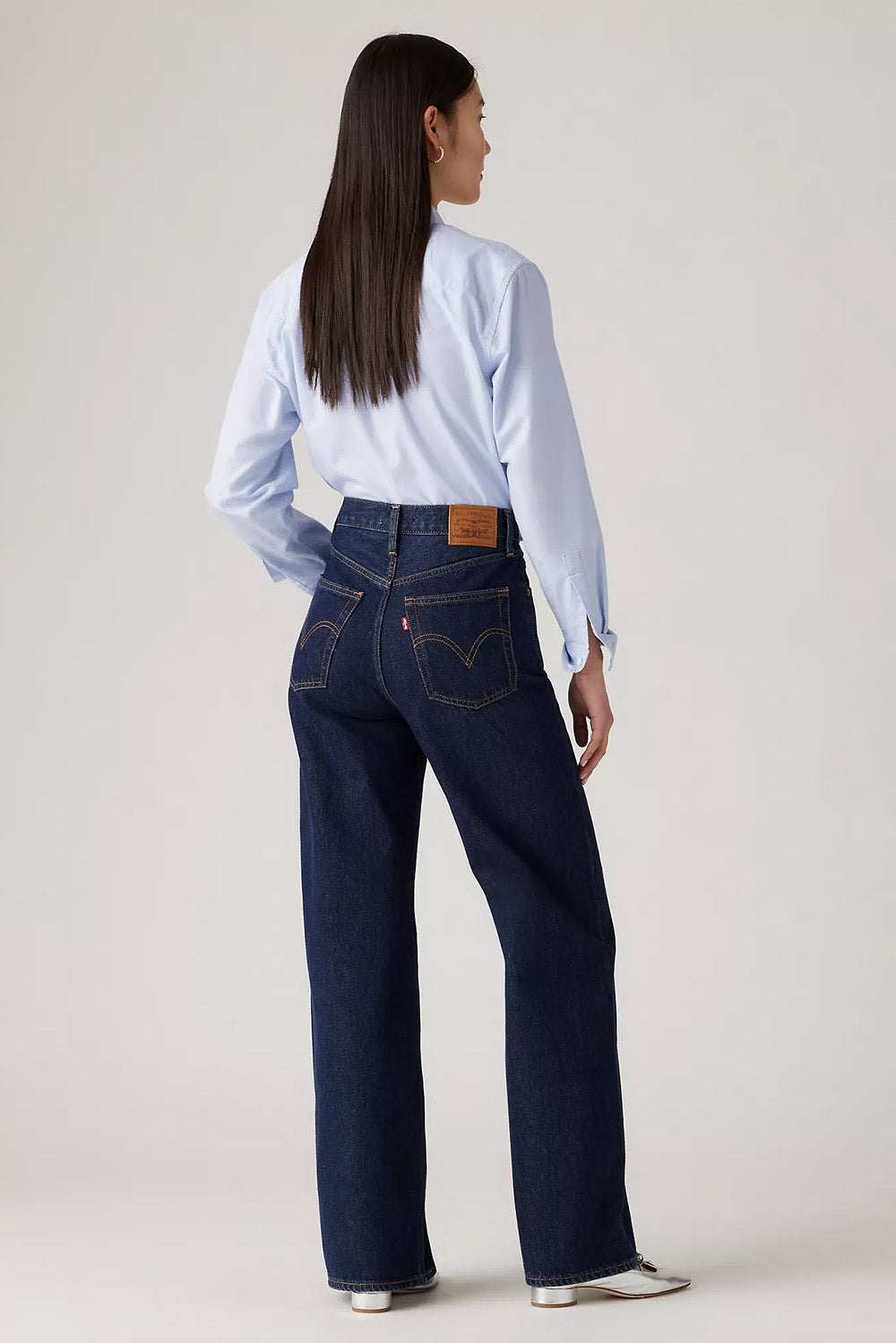 Levis Premium Ribcage Wide Leg in Shaded View — Back view