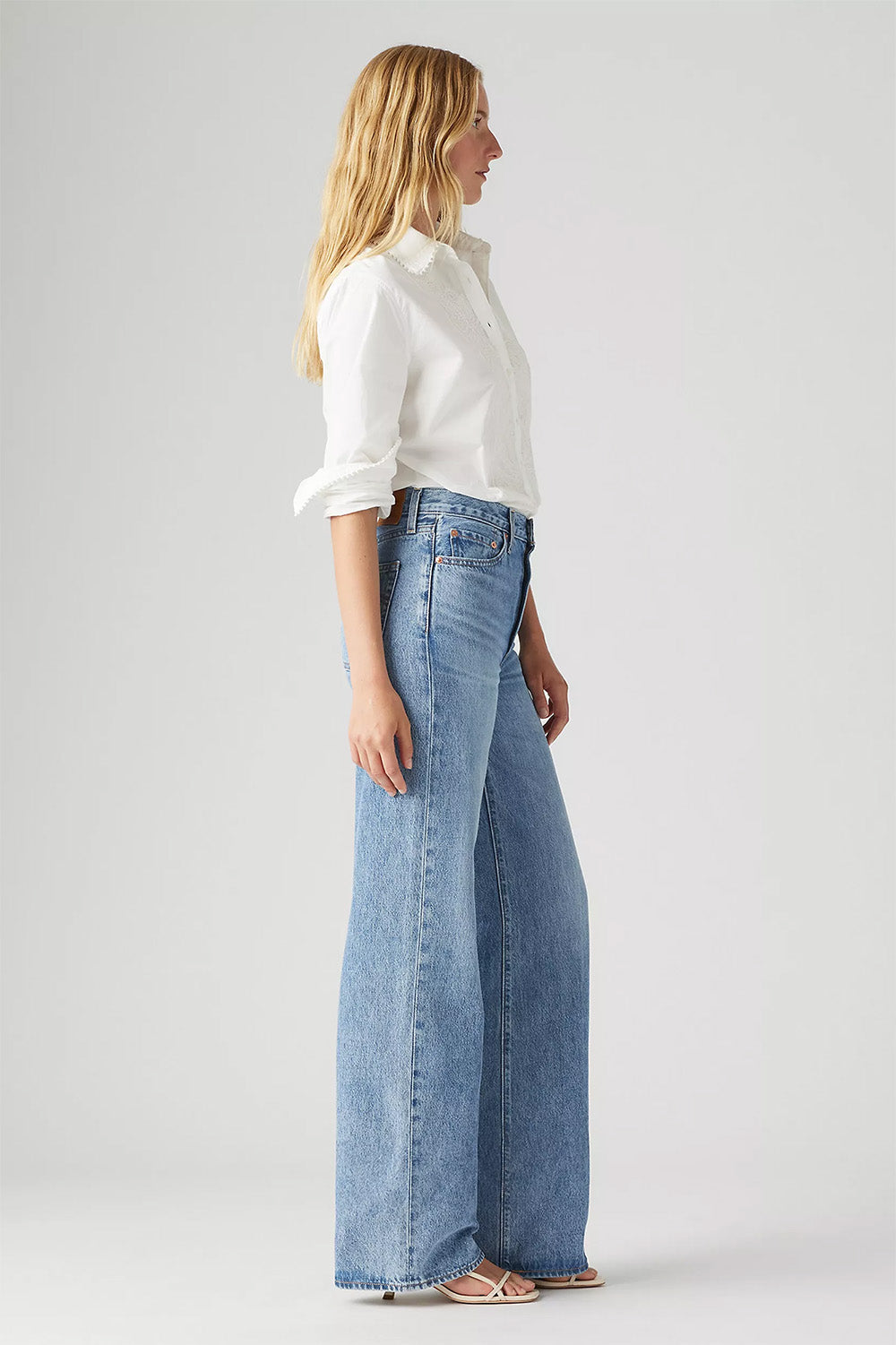 Levi's Ribcage Wide Leg in Not the Same — Side view