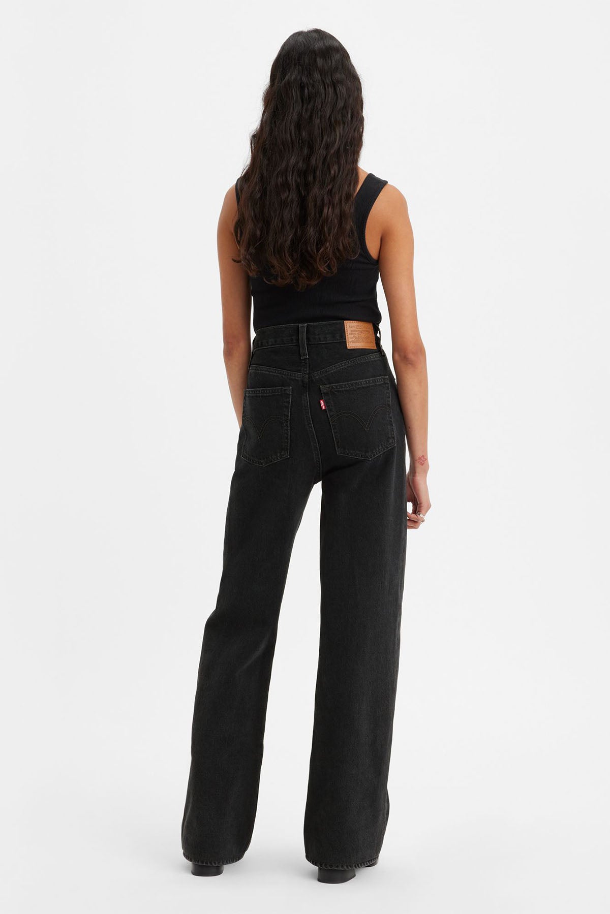 Levis Ribcage Wide Leg in Rosie Posie - Back View