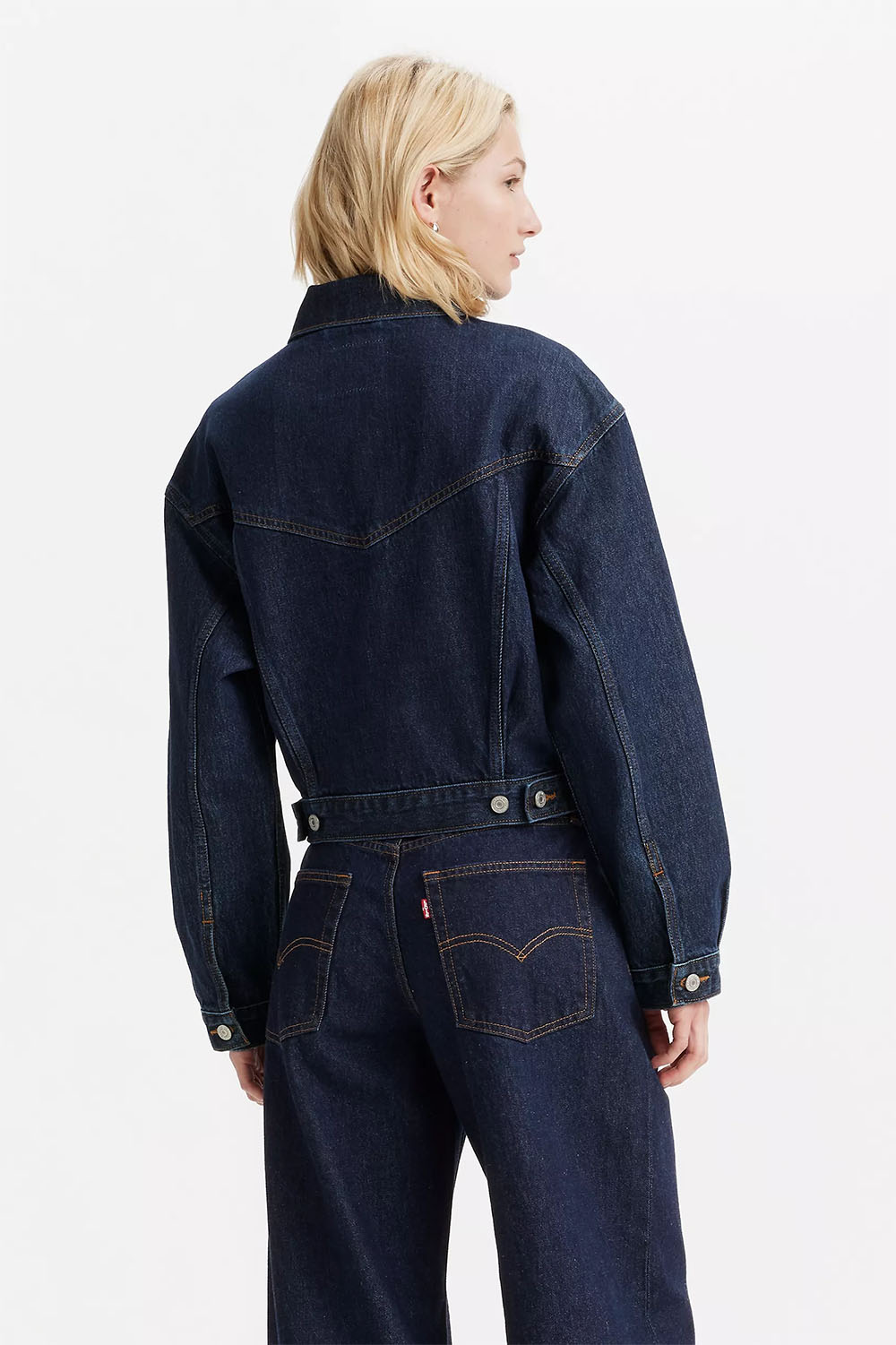 levis shrunken 90s trucker in remember together back view