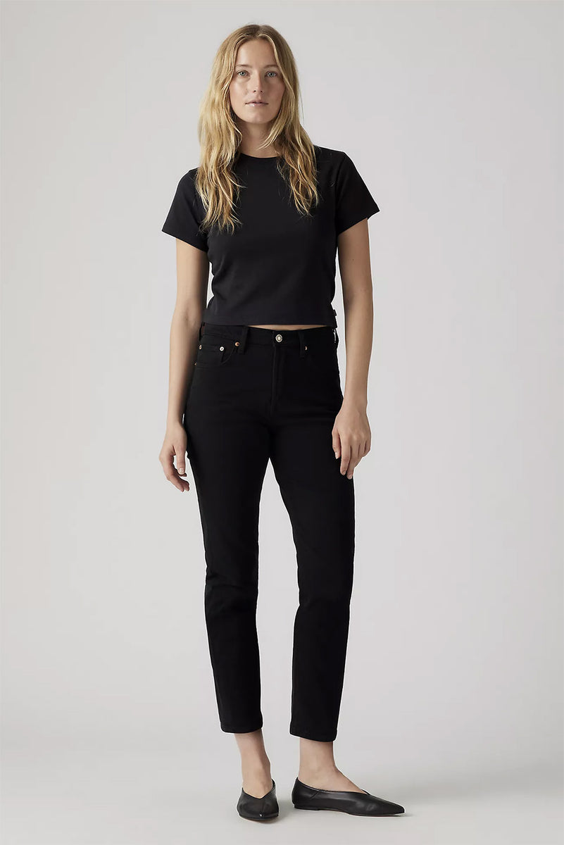 Levi's PREMIUM BLACK 501 JEANS リーバイス Levis Premium 501 CROP - BLACK SPROUT — EVRGREEN Clothing