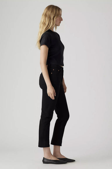 levis 501 crop black sprout side