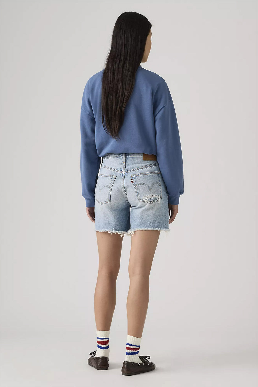 levis 501 mid thigh short got looks back