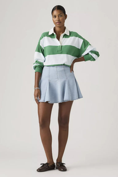 levis godet mini skirt of course stone front