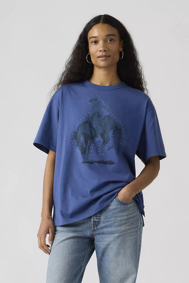 levis graphic tabor tee cowboy blue front