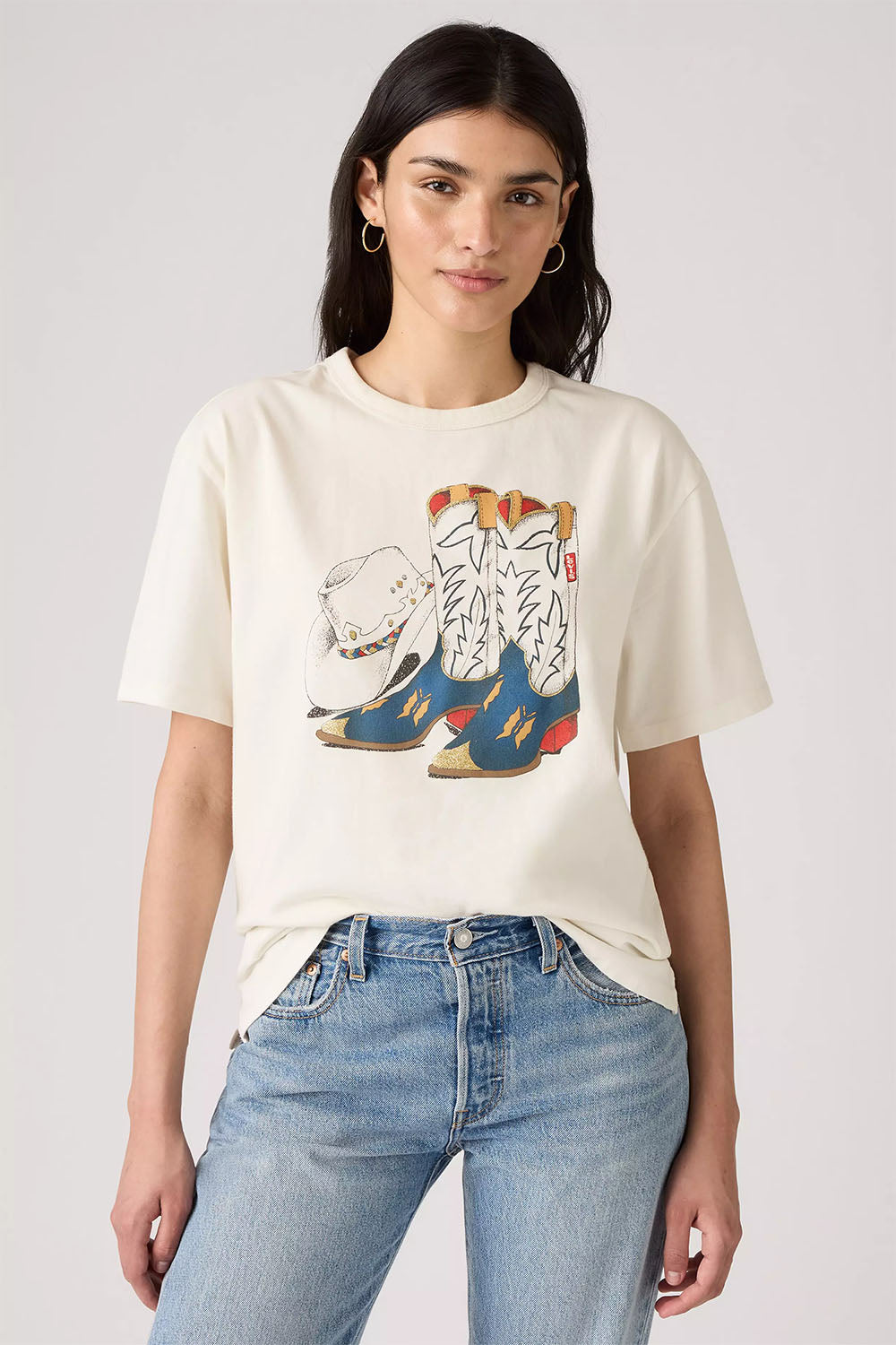 Levis - Graphic Tabor Tee - Egret