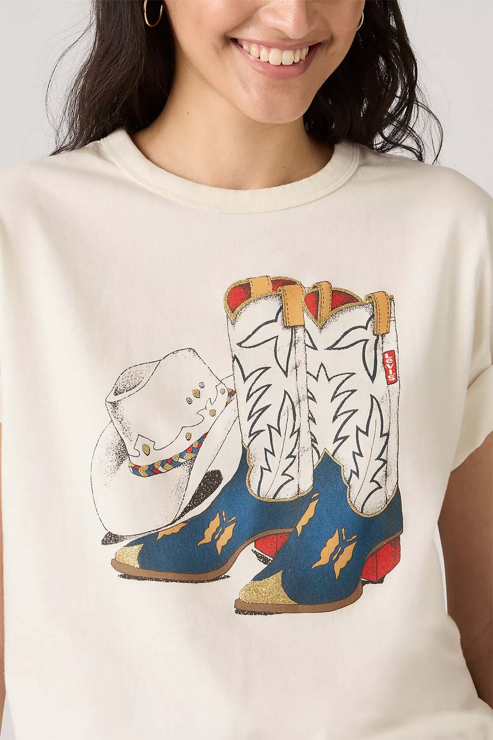 Levis - Graphic Tabor Tee - Egret - Detail