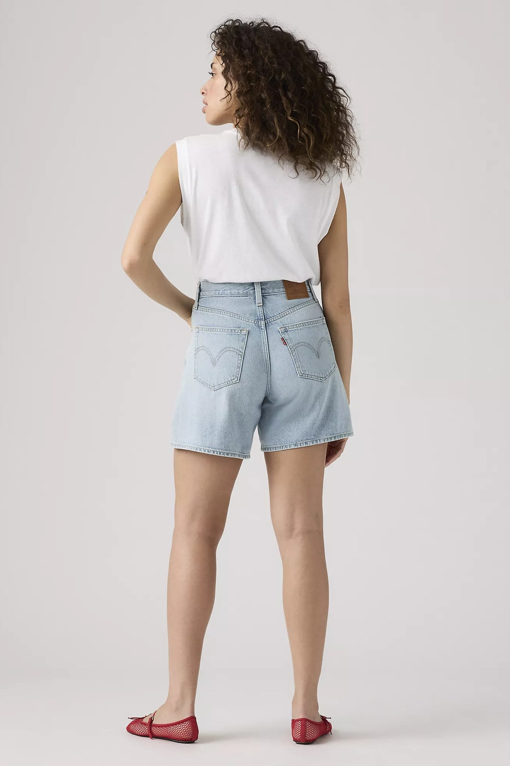 levis high baggy short far and wide back