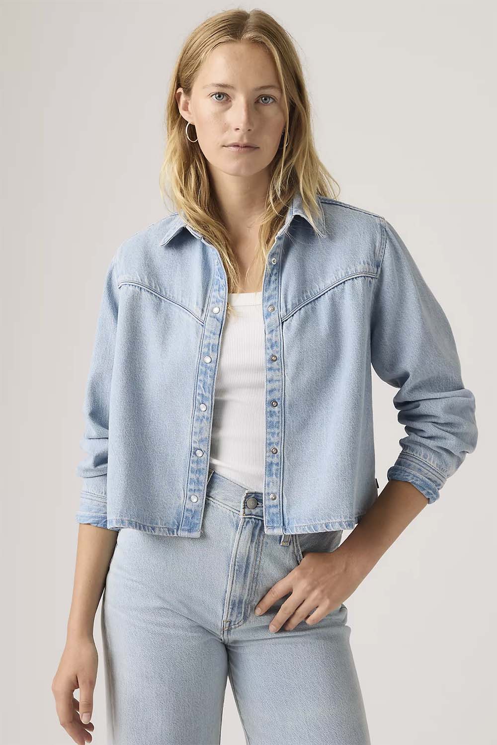 levis logan shacket blasted stone