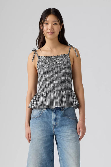 levis monaco blouse dobby gingham front