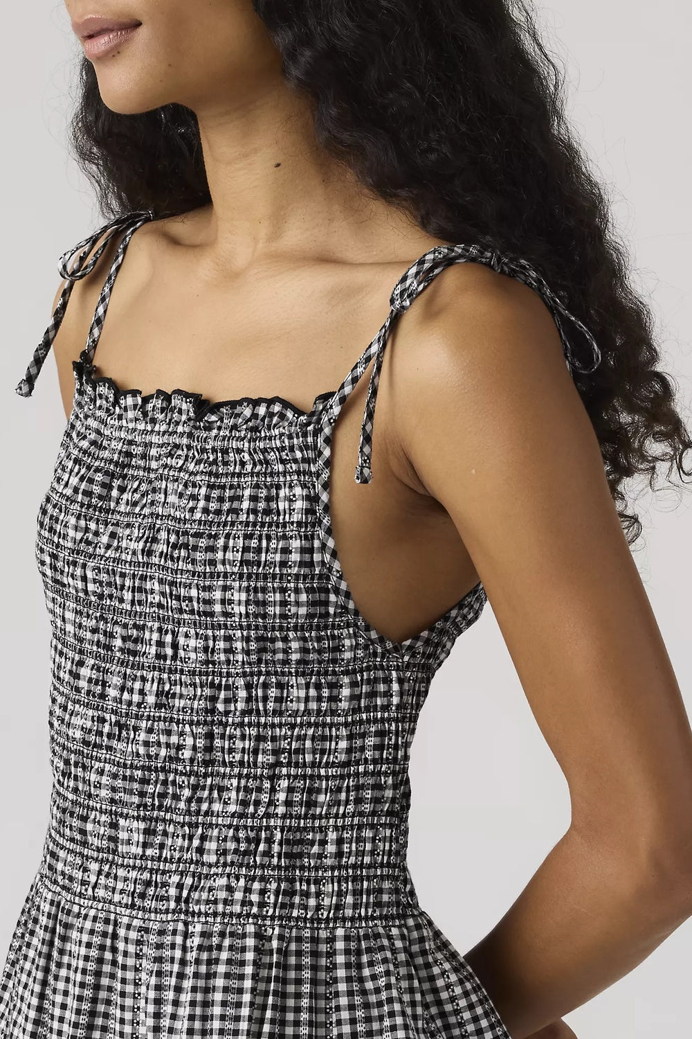 levis monaco sundress dobby gingham detail