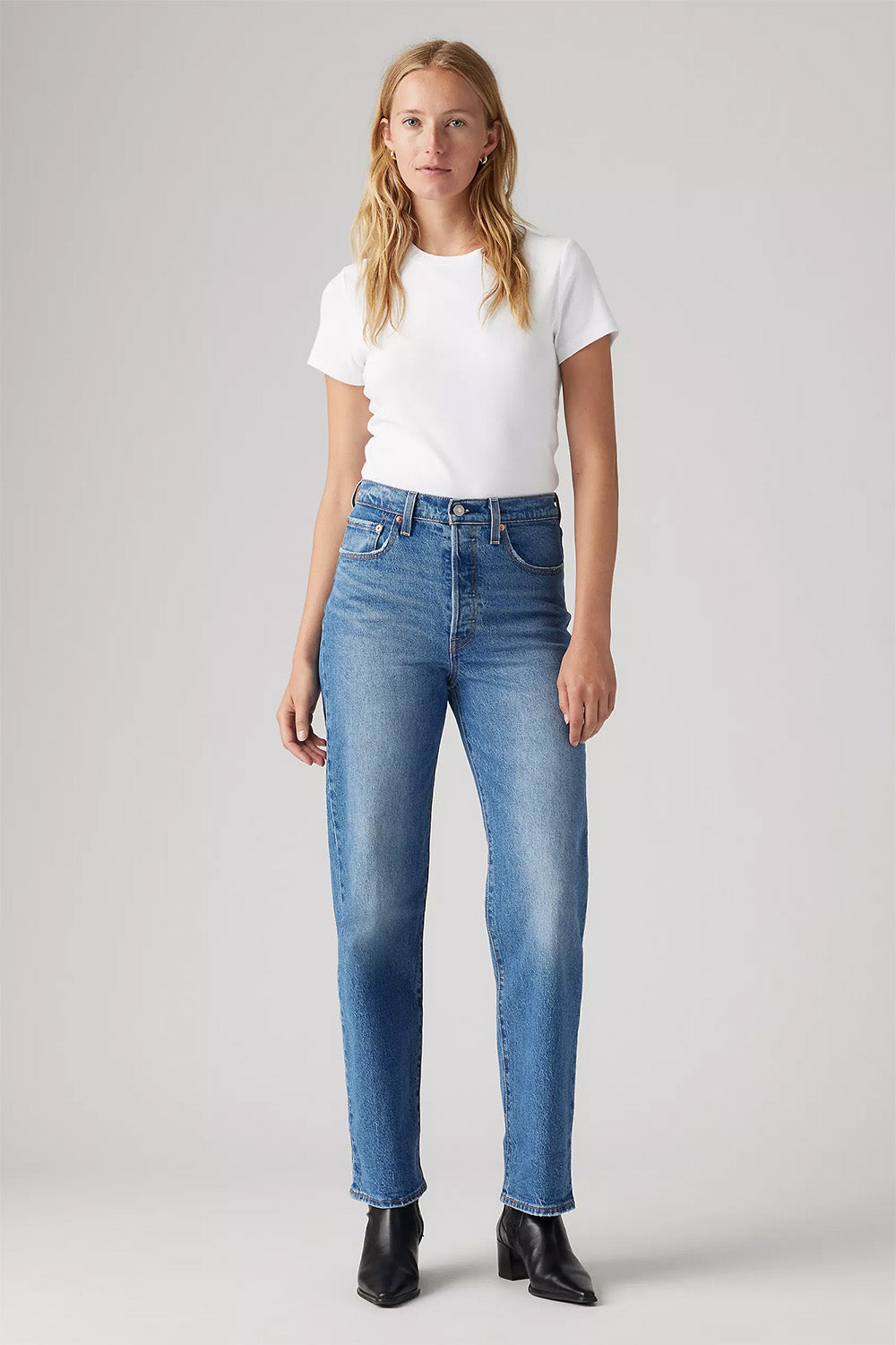 levis ribcage straight ankle dance around front