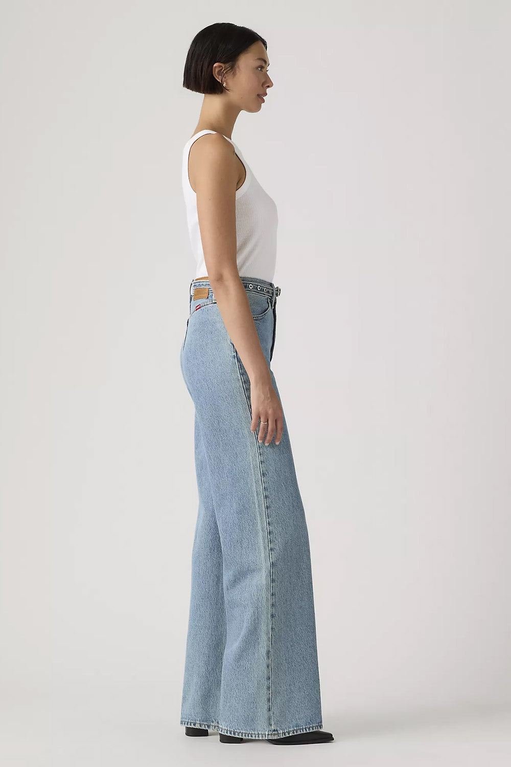 levis ribcage wide leg belted multiple options side