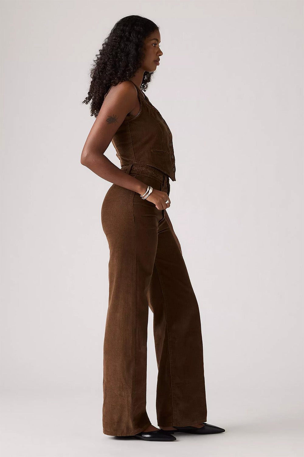 levis ribcage wide leg braided carafe side