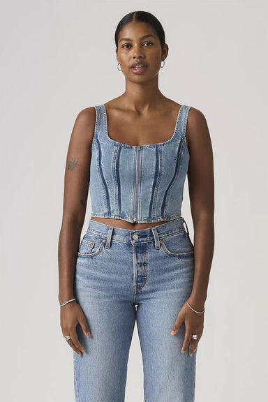 levis seamed zip bustier shadow work front
