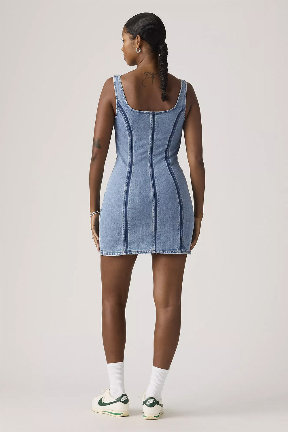 levis seamed zip dress shadow work back