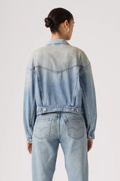 levis shrunken 90s trucker off roading back