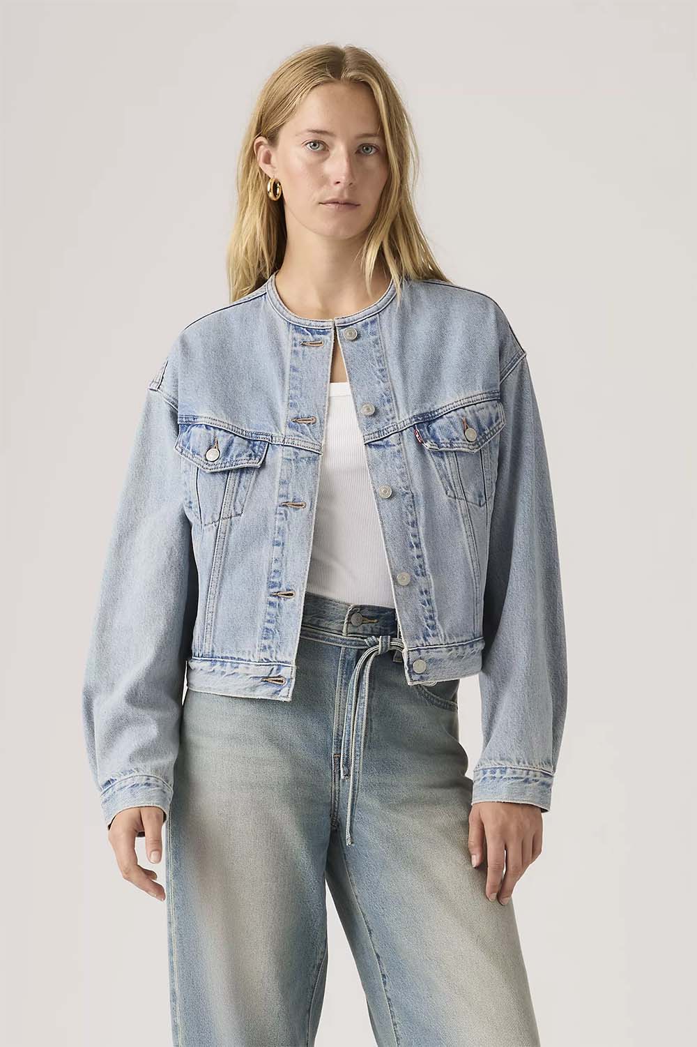 levis shrunken 90s trucker rural view front