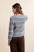 Sadie & Sage - Warm Chai Stripe Sweater - Grey Multi - Back