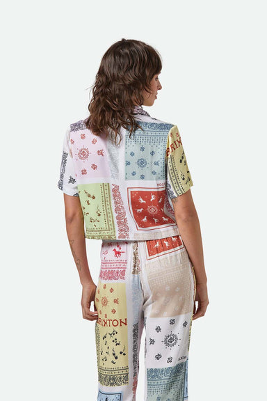 Brixton - Silky SS Bowling Button Down - Multi  Color Bandana - Back