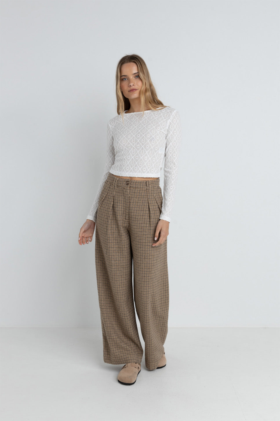 Rhythm - Charm Long Sleeve Top - White 