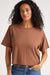 Richer Poorer - Relaxed SS Crop - Latte - Front