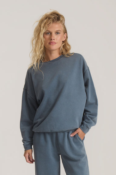 Roark Revival Made To Fade Fleece in Slate — Front view