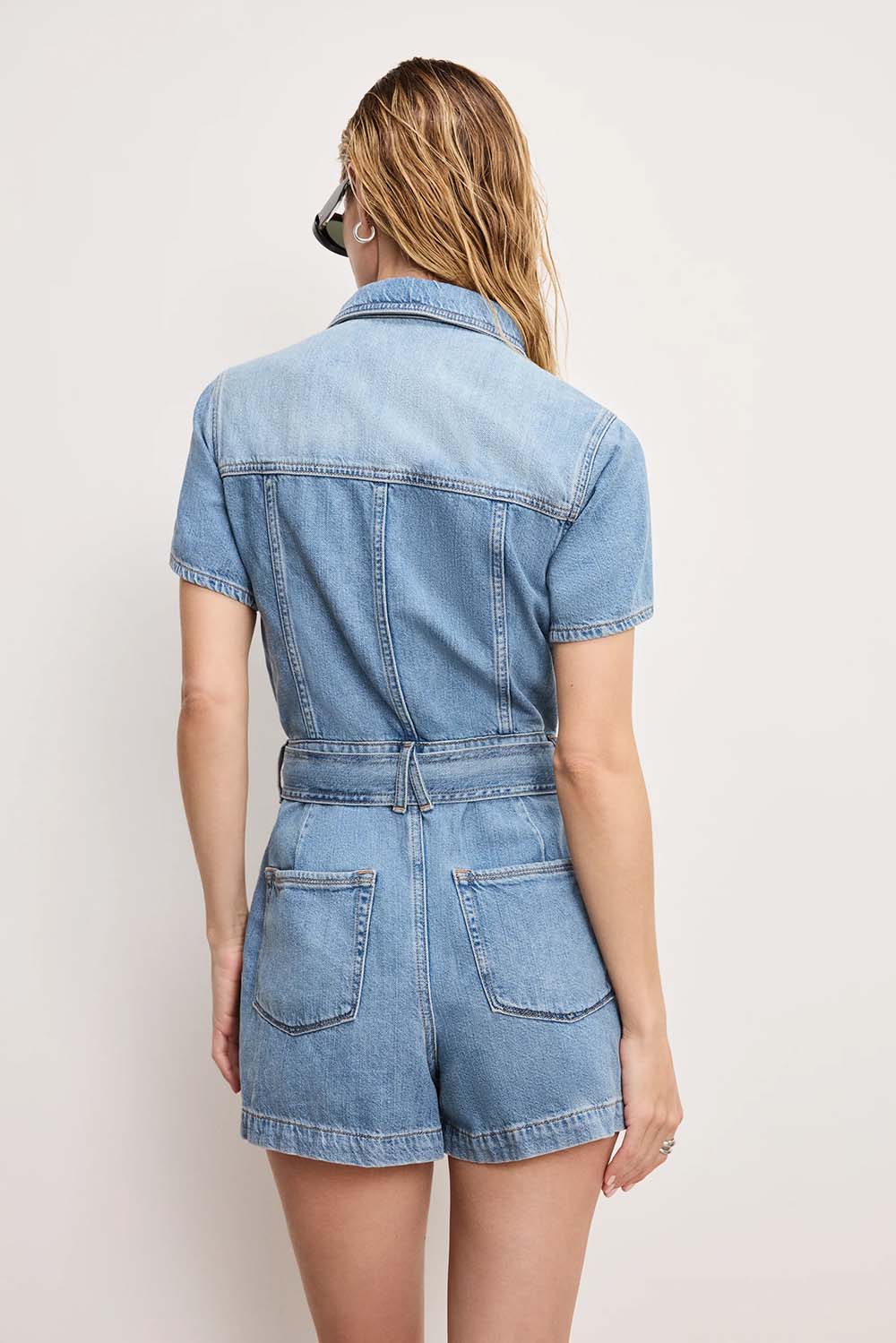 Good American - Fit For Success Jumpsuit - Indigo - Back