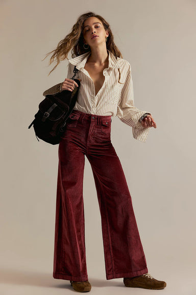 Free People - Kellee High Rise Palazzo - Brick Wall - Front