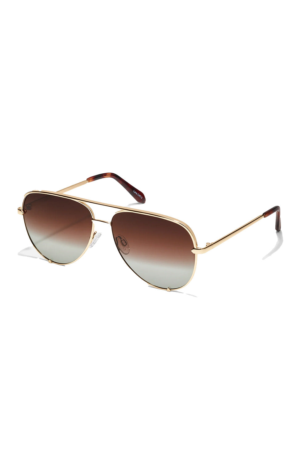 Quay - High Key Mini Polar - Gold/Brown Fade - Profile