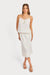 sadie and sage fawn lace hem midi skirt cream