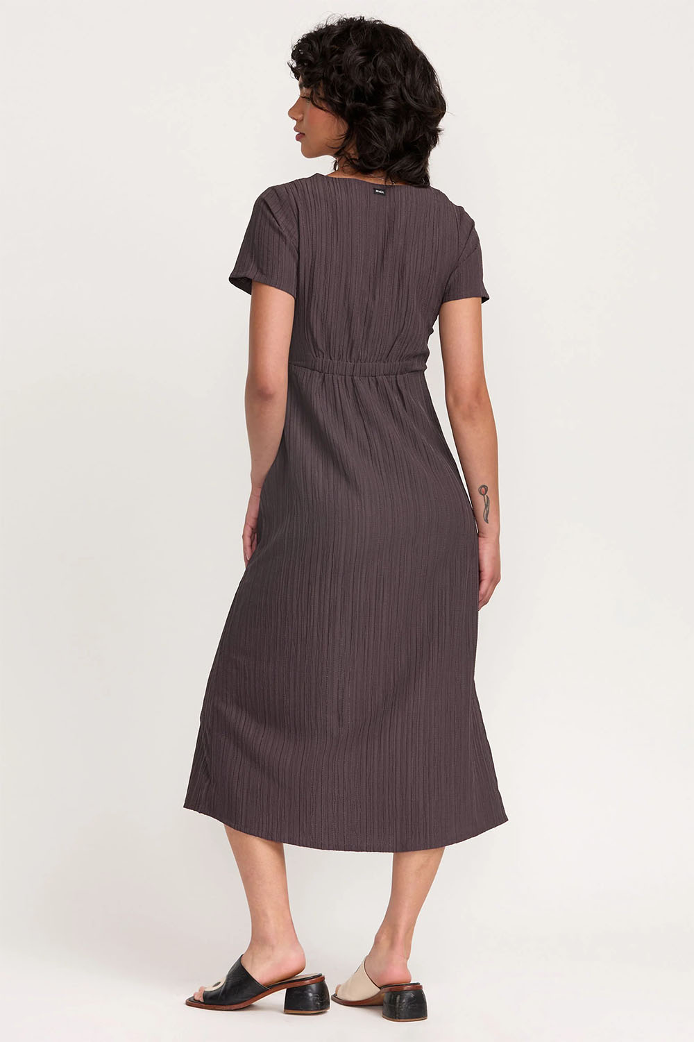 RVCA - Understated Midi Dress - Raisin - Back