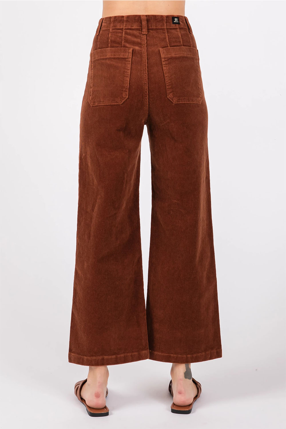 Letter to Juliet - Patch Pocket Corduroy Culotte - Copper  - Back