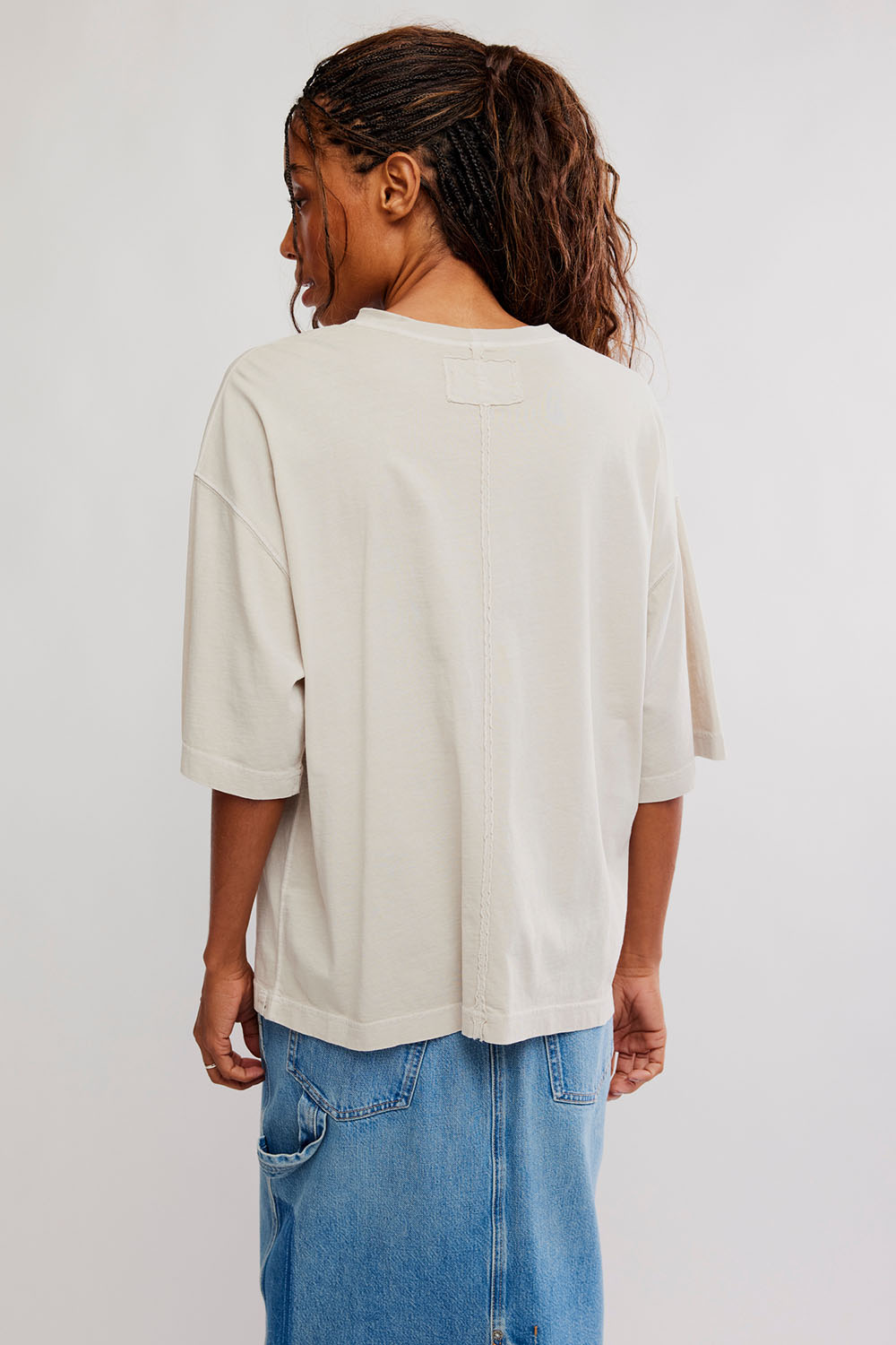 Free People - Perfect Oversized Tee - Morning Oat - Back