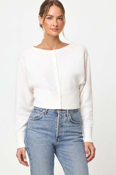 lspace in the moment cardigan in cream