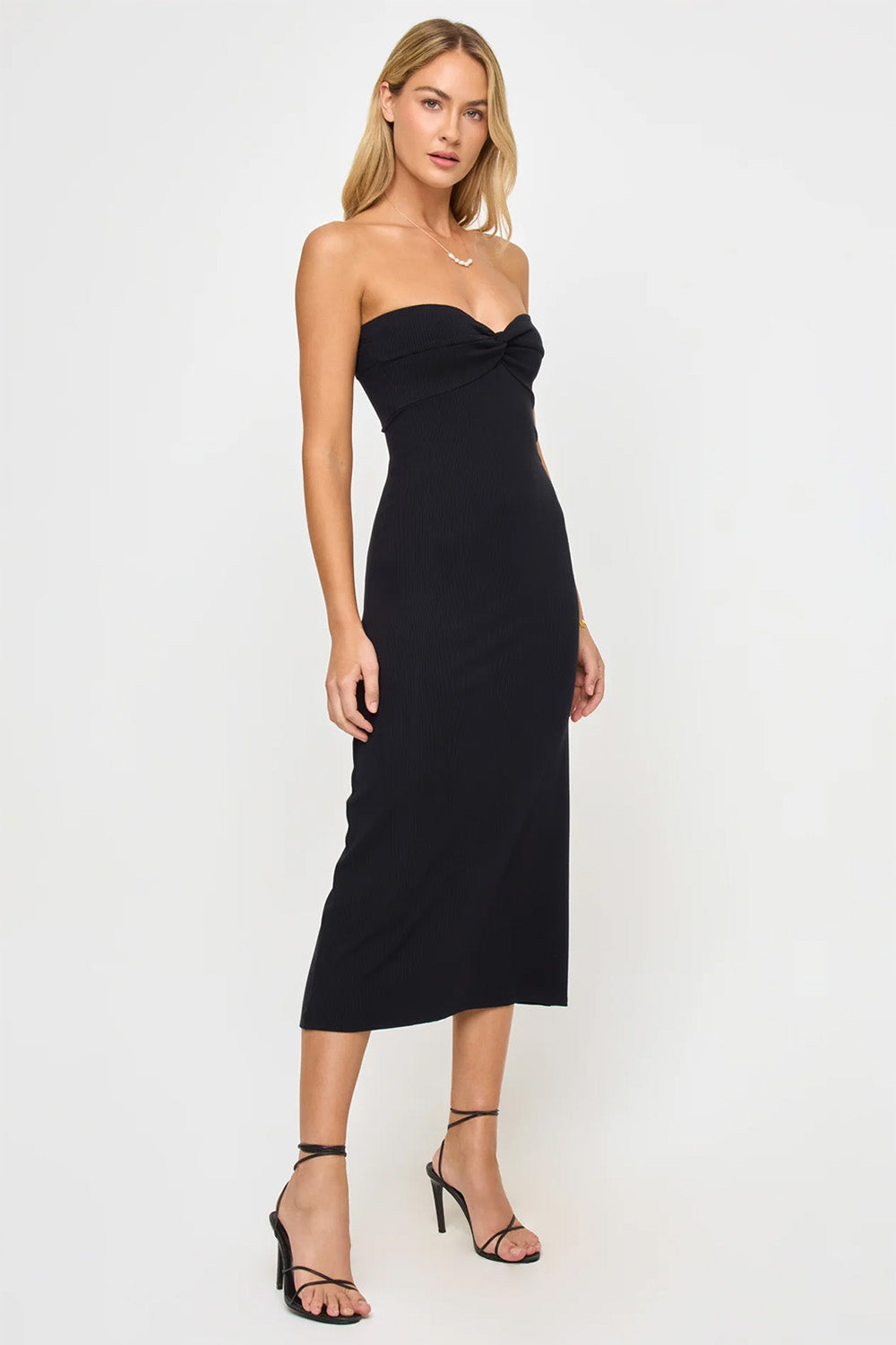 lspace lisette dress in black side view