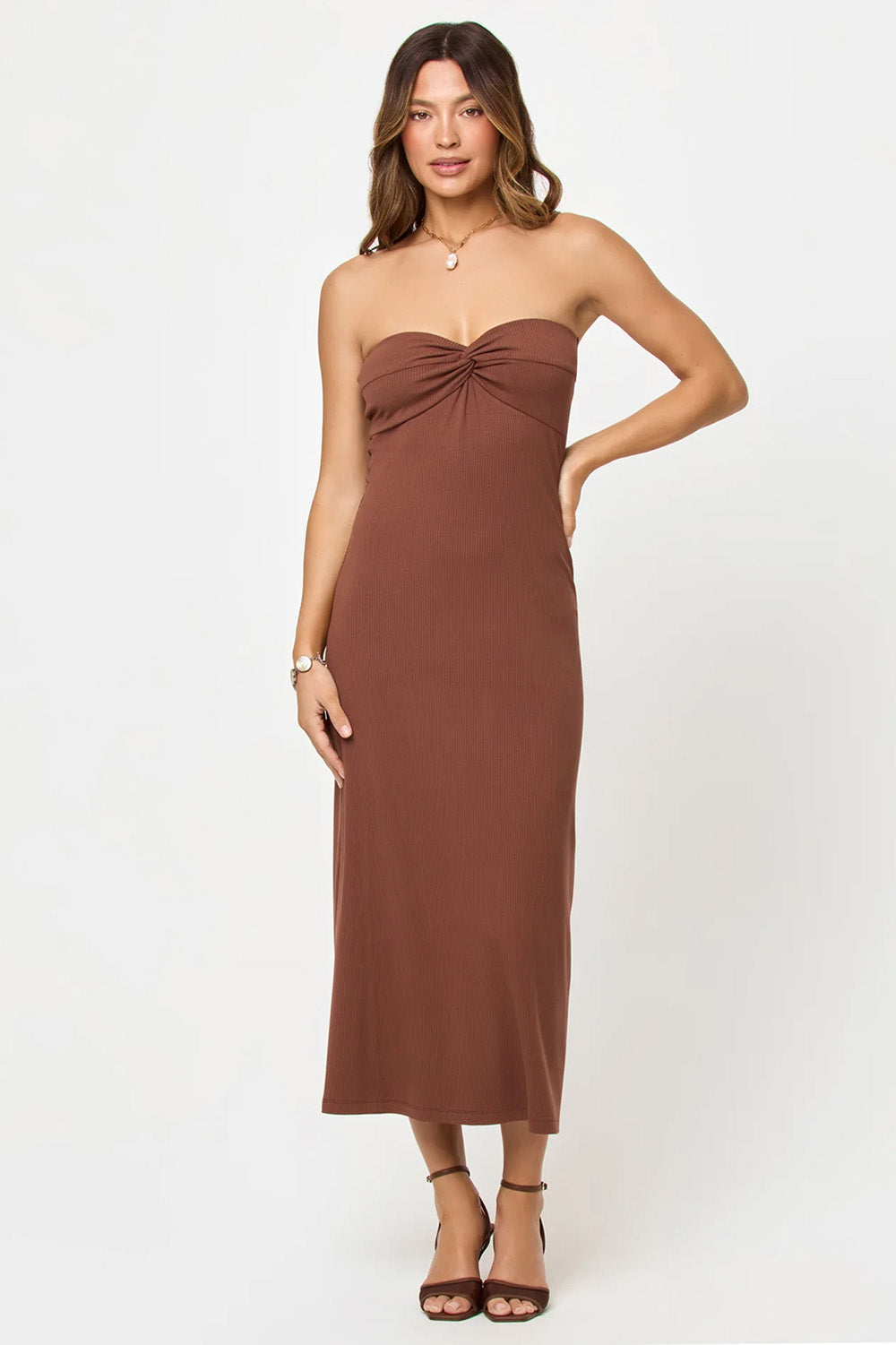 lspace lisette dress in cafe front view