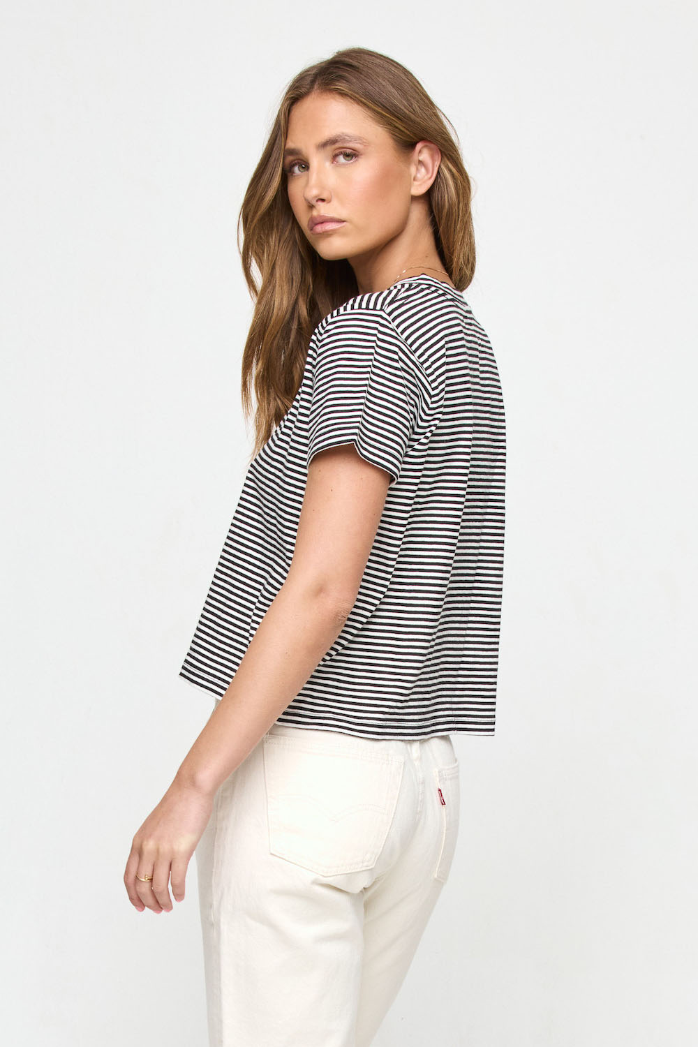 L*Space - All Day Top - Black/Cream - Back