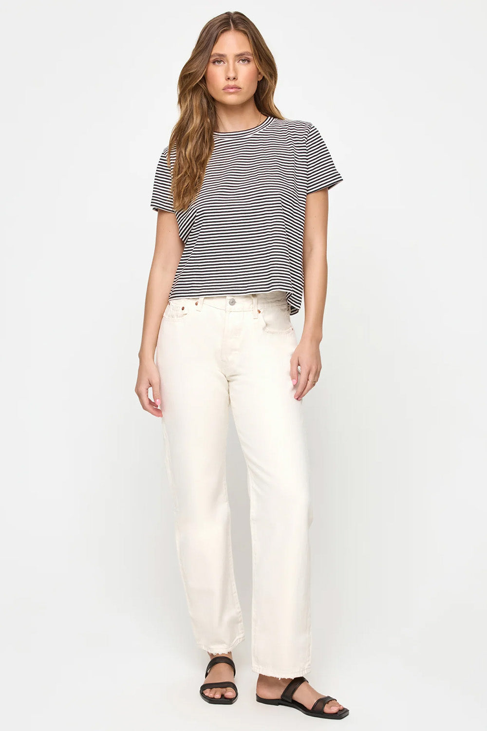 lspace all day top black cream front